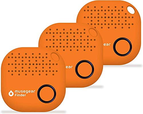 musegear Schlüsselfinder mit Bluetooth App aus Deutschland I Maximaler Datenschutz I orange 3er Pack I Für iOS & Android I Schlüssel Finden