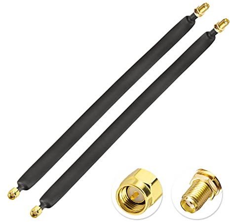 BingfuSMA Koaxialkabel 30 cm till LoRa-platt, fönsterbussning, matning för 4G LTE-antenn, heliumminer antenn, 2-pack | Platt fönsterbusskabel kompatibel med LoRa, WiFi WLAN och Helium Miner-antenn 2-pack