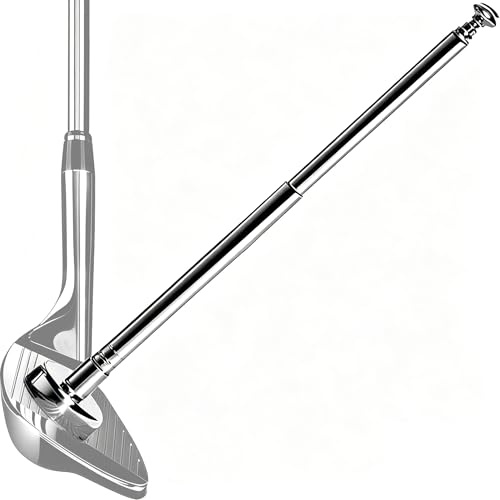 Tiges d'alignement de golf, 7 réglages de longueur – Outil correcteur d'angle de lie avec bâton d'alignement de golf, aides d'entraînement au swing de golf bâton de visée – Visée de face de club de