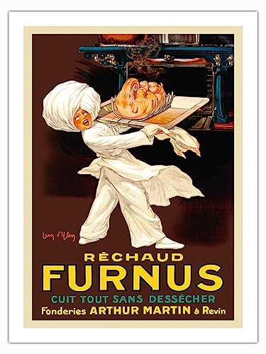 Réchaud Furnus Stoves - Cook Everything Without Drying Out (Cuit Tout sans Dessécher) - Vintage French Advertising Poster by Jean D'Ylen c.1926 - Fine Art Matte Paper Print (Unframed) 24x32in