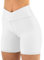 Friptspyg Kurze Sporthose Damen Sport Shorts V High Waist Gym Shorts Stretch Yoga Pants Laufend Hotpants, Weiß M