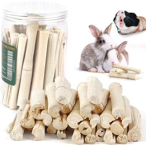 HIIMALEX kaninsnacks 300 g/10 oz. Söt bambu molar tugggodis pinnar för kanin guinea pigs hamstrar små djur