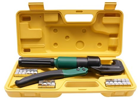 Pinza idraulica crimpatrice multistrato idraulica 4-70mm² con 8 paia di stampi e cassetta degli attrezzi per tubo alluminio e plastica