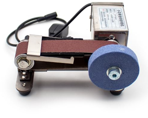 Afilador de Banda Refrigerado Por Agua, Afilador de Cuchillos Eléctrico de Acero Inoxidable 304, Uso Dual En Seco Y Húmedo con Adaptador Universal