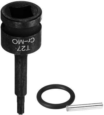 QUARKZMAN 1/2 tum drive hylsnyckel sexkantig mutter set T27 slagtålig 6 spetsar stjärnbitsbas CR-MO stål med splint och O-ring för borrmaskiner verkstadsadapter