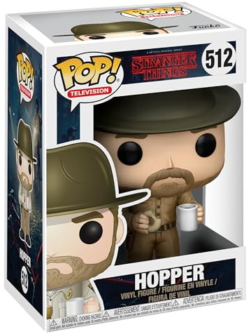 Funko POP! Television: Stranger Things - Jim Hopper With Donut - 1/6 Odds for Rare Chase Variant - Collectable Vinyl Figure - Gift Idea - Official Merchandise - Toys for Kids & Adults - TV Fans