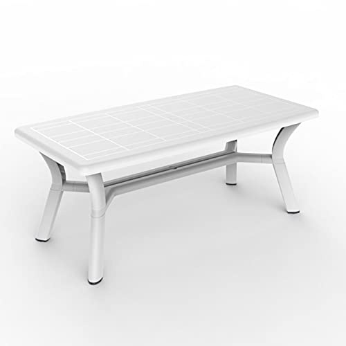 Resol Orquidea Table de Jardin rectangulaire 180 x 90 x 74 cm Blanc