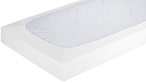 ZOLLNER Spannbettlaken in 180x200 cm - mit eingearbeitetem Gummibund - Baumwolle - in weiß - waschbar bis 95°C - Hotelqualität - Oeko Tex® Zertifiziert