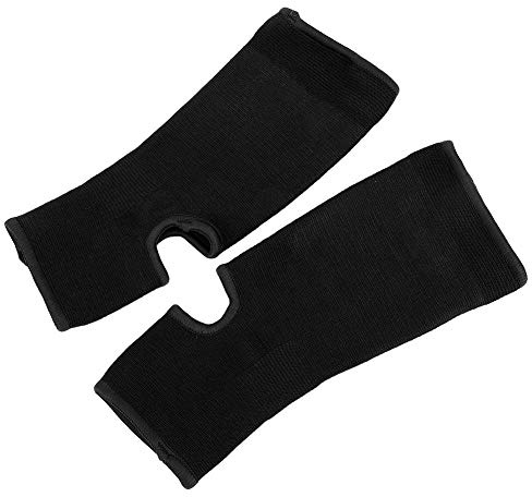Pbzydu Cojín de Tobillo Deportivo, cojín de Tobillo de Buena Elasticidad, Equipo de protección Deportivo Taekwondo Karate Boxeo tailandés para Sanda(2 Black, L)