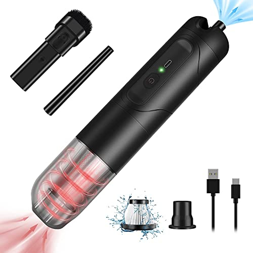KACNON Handstaubsauger & Elektrische Staubgebläse 2 in 1, 10000-15000PA Auto Staubsauger und 50000-90000 U/min Elektrische Druckluftspray (2 Gang, 120W, 8000mAh Akku) für Tastatur, PC, PS5