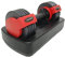 TechFit Hantel Verstellbar 1x11,5kg, 6 Stufen (1,7-11kg), Kompakt, Rutschfest, Stahl & Kunststoff, Schwarz/Rot, mit Ablageschale, Ideal für Fitness, Krafttraining & Heimfitness, 1 Stück