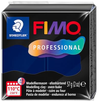STAEDTLER 8040-34 ST, modelleringsmassa Fimo Prof 57 g marinblå, standard