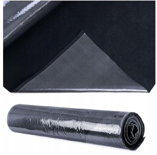 QLS Autoteppich zur Innenraumverkleidung Meterware 4 Farben (Schwarz, 100x100 cm)