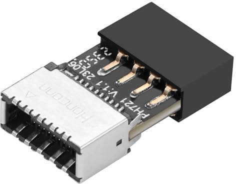 GERUI 1 adaptador interno USB 2.0 de 9 pines para placa base USB 3.1 tipo E