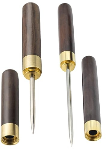 Lawnrden 2Pcs Ice Pick, Stainless Steel Ice Crusher with Wood Handle & Safety Cover, Easy to Grip Pick Tool for Home, Camping, Bar|Hand Tools