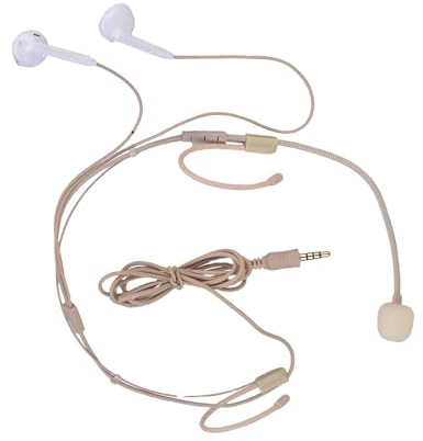 TIKATARER Kondensatormikrofonheadset, Löstagbart Mikrofonheadset med Hög Känslighet, Justerbar Svanhalsmikrofon för Podcastinspelning, Studio och Livesändning, Kompatibel med Smartphones,