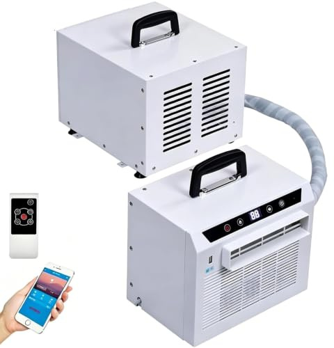 Aire Acondicionado Split 3000 BTU, Aire Acondicionado Portátil para Camping con WiFi y Mando a Distancia - Temporizador 12H, Flujo de Aire 130m³/h, Sin Instalación para Hogar, Oficina y Camping