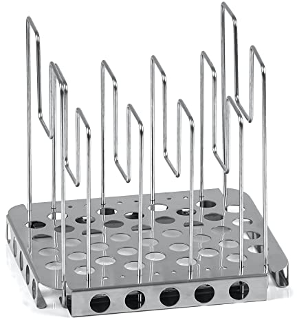 Mahlzeit Sous Vide Gitter aus Edelstahl | inkl. 6 Halterungen | Verstellbar Professionelles Gestell | Aufrechtes Gestell zum Garen, Spareribs Halter, Ideal für Fisch und Fleisch, Sous-Vide