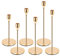 JOTOL Bougeoir Chandelier,Lot de 6 Bougeoirs Détenteurs,33/28/22 cm Candélabre,pour Bougies Coniques Rétro Métal Porte-Bougie Conique