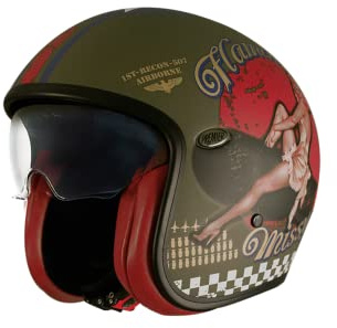 Premier Offener Helm Vintage,PIN UP Military BM,S