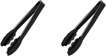 Kristallon Tongs 9In Black Kitchen Buffet Cooking Food Serving Utensil (Pack of 2)