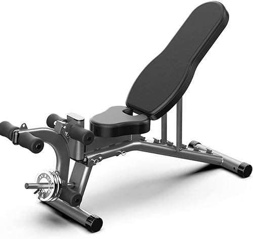 Verstellbare Hantelbank, Übungsbank Mit Beinstreckern Und -beugen, Flache Schrägbank, Krafttrainingsbank Für Das Heimstudio