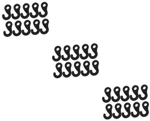 Sosoport 60 Stück Außenzelt Lichthaken Zelte Kleiderständer Kleiderbügel Kleiderständer Zeltzubehör Langlebige Outdoor Haken Zeltseilhaken Befestigungselemente Pom Kunststoff