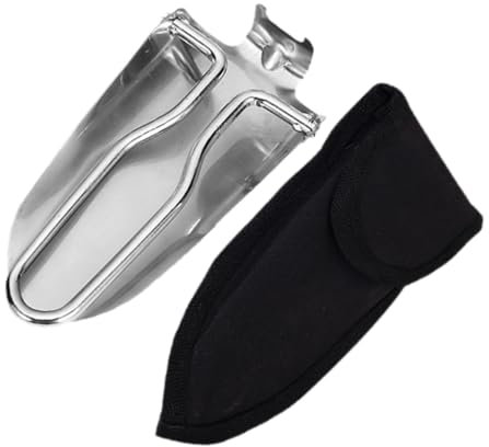 DIKACA Outdoor Schaufel Rucksack Reiserucksäcke Klappschaufel Reiserucksack Kompakt Grabschaufel Reise Gartenschaufel Notfall Autoschaufel Faltbare Schaufel Edelstahl Silber