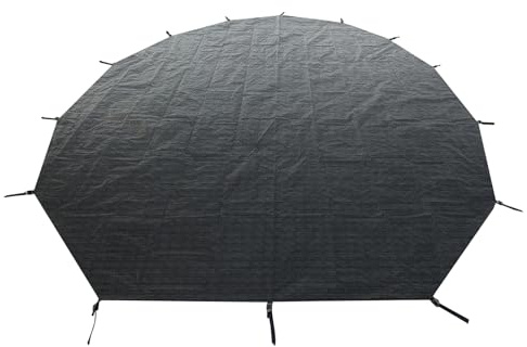 SHINECRAVE Bell Tent Footprint, Waterproof PU5000mm, Upgraded Material 120gsm PE Round Tarp, Tent Floor Mat Rug Tarp Carpet Groundsheet for Canvas Yurt Tent Accessories, Camping Hiking 5M(16.4FT)