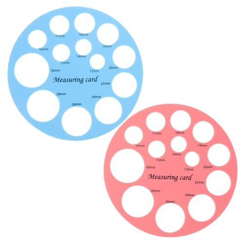 BESPORTBLE 2pièces Règles Circulaires De Mesure De Mamelon Pour Bride Outils Compacts Et Précis Pour Flanges Accessoires Souples Et Faciles à Transporter Pour Tire-lait Lot De Rose Et Bleu Cl