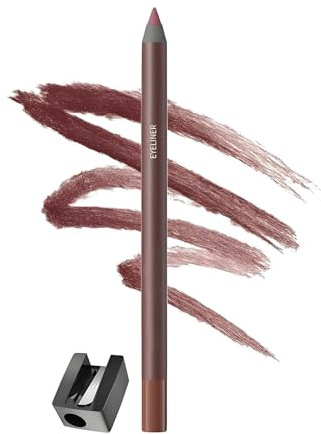 Waterproof Plum Eyeliner Pencil - Matte Finish Long-Lasting Smudge-Proof Eye Liner with Precision Sharpener Highly Pigmented Soft Glide – Defines Eyes for All-Day Elegant Look (1#PLUM)