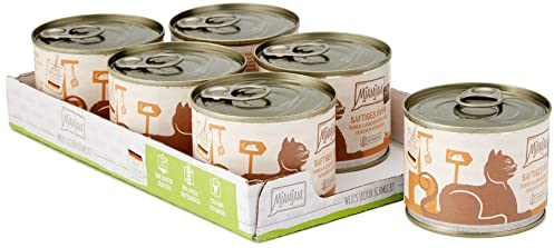 MjAMjAM - Premium Nassfutter für Katzen - purer Fleischgenuss - saftiges Hühnchen pur, 6er Pack (6 x 200 g), getreidefrei mit extra viel Fleisch