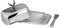 k/A Butterdose Hirsch versilbert mit Glaseinsatz und Messer 3lg. Set