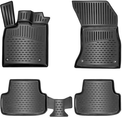 ELMASLINE 3D Gummimatten Set für Mitsubishi ASX 2010-2/2023 | Extra hoher Rand Fußmatten - Zubehör