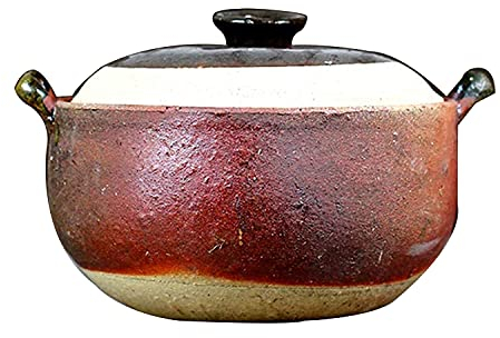 Pentola In Ceramica, Casseruola Con Coperchio, Casseruola Di Terracotta Tradizionale Vecchio Stile, Piccola Pentola Di Terracotta Rotonda, Cuociriso Per Spaghetti Di Zuppa-3.5L
