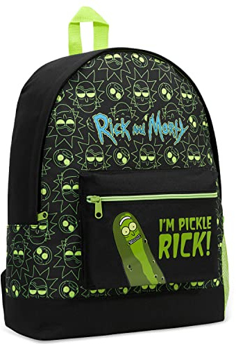 RICK AND MORTY Rucksack Kinder Teenager, Schulrucksack Jungen, Verstellbar, Schule, Sport Freizeit, Geschenke für Jungs