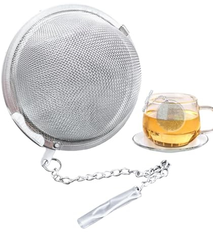 Boule À Thé, Boule À Thé En Inox, Infuseur À Thé En Acier Inoxydable, Passoire À Boules De Thé, Boule À Thé En Maille Avec Chaîne, Outil RéUtilisable Pour Thé En Feuilles, Herbes Et ÉPices