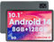 Azeyou Tableta Android 14 de 10.1, Procesador A523 Octa Core, 8GB+128GB+1TB de Expansión, Batería de 6000mAh, Pantalla Táctil IPS de 1280x800, WiFi 6, Cámara Dual, Desbloqueo Facial, Widevine L1, GMS