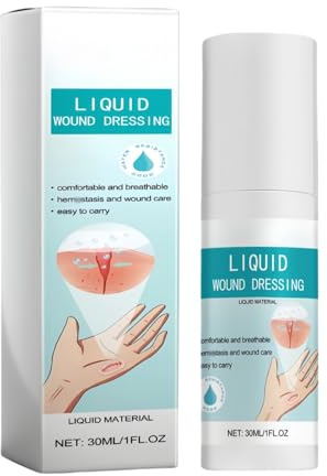 30ml Liquid Wound Dressing,Skin Liquid Plaster,Waterproof and Breathable Quick-Dry Liquid Plaster,Skin Liquid Plaster Wound Glue,Quick-Drying Dressing for Protection Film,Wound Stick Protective,Skin
