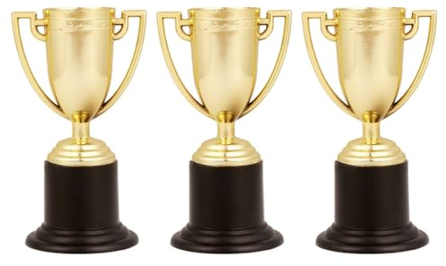 Yardwe Pack 3 Trofeos De Copa Plástico Para Niños Premios Deportivos Recompensa Competición Escolar Atletismo 3.93X2.24X1.96In