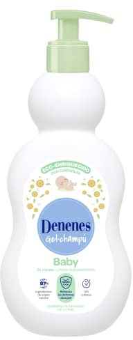 Denenes Baby - Gel Champú con Caléndula Ecológica, Limpia y Respeta la Piel, para Bebés a Partir de 0 Meses, Apta para Pieles Sensibles y Atópicas - 400 ml