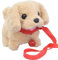Toy Dogs for Kids, My Realistic Robot Puppy Electronic Walking Dog Toy-Walking, Barking, Wagging Tail Stuffed Musical Pet Interactive Plush Toys for 2-8 Year Old Boys Girls Presents (Light Yellow)