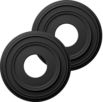 EIFHYT Matte Black PU Ceiling Medallions for Light Fixtures and Ceiling Fans, 12-1/4OD x 4 ID x 1 P (Fits Canopies up to 7)