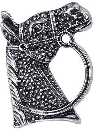 Aristokratische Retro-Pferdekopf-Rennbrosche Herren Reitbekleidung Broschen Zubehör Abzeichen