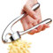 Sertay Knoblauch Ingwer Zerkleinerer, Knoblauch Crusher Profi, Knoblauch Stampfer Edelstahl, Manueller Knoblauch Entferner, Knoblauchpresse, Geeignet für Knoblauch, Ingwer, Kreuzkümmel, Chili (Silber)