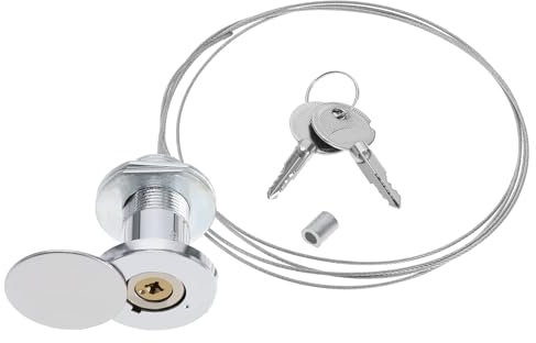 LT Easiyl Cerradura de Emergencia para Puerta de Garaje con Alambre de Acero Y 2 Llaves para Puertas Enrollables Y Puertas de Garaje Reemplazo de Cerradura de Cobre