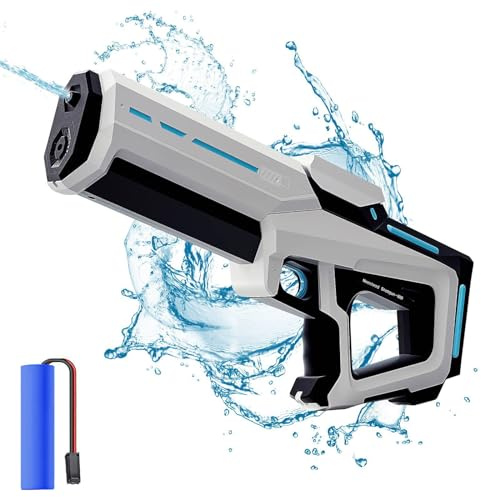 Pistolet A Eau Electrique Puissant, Pistolet Succion Automatique pour Adultes Et Enfants, Pistolet A Eau, d'une PortéE De 39 Pieds, Piscine ExtéRieure Jouet De Combat Contre l'eau