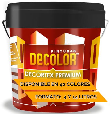 DECORTEX LISO PREMIUM - Pintura revestimiento impermeabilizante para fachadas. (4 litros). PIEDRA DEL SUR.