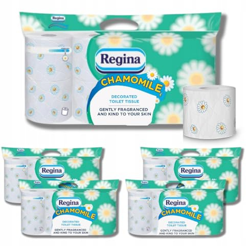 Chamomile Aroma Core Flower Scented Toilet Tissue, 150 Sheets Per Roll, 48 Pack