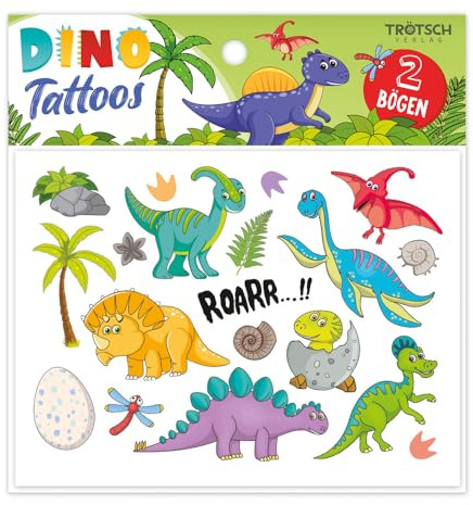 Trötsch Tattoos Dinosaurier: Kindertattoos dermatologisch getestet